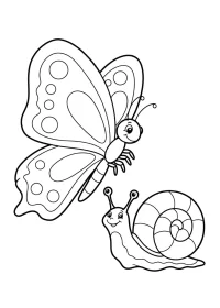 Fișă cu melc de colorat p17