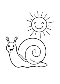 Fișă cu melc de colorat p18
