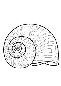 Fișă cu melc de colorat p20