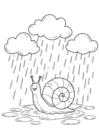 Fișă cu melc de colorat p7