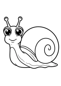 Fișă cu melc de colorat p8