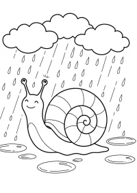 Fișă cu melc de colorat p10