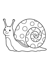 Fișă cu melc de colorat p22
