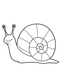 Fișă cu melc de colorat p3