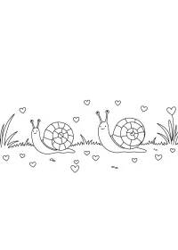 Fișă cu melc de colorat p12