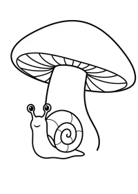 Fișă cu melc de colorat p4