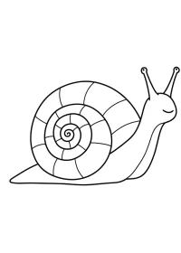 Fișă cu melc de colorat p6