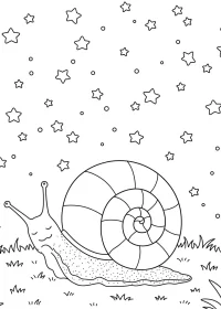 Fișă cu melc de colorat p24