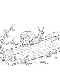 Fișă cu melc de colorat p14