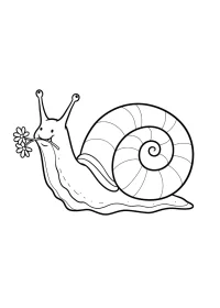 Fișă cu melc de colorat p1