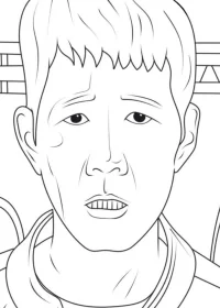 Fișă cu Squid Game de colorat p7