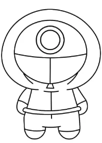 Fișă cu Squid Game de colorat p16