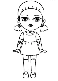 Fișă cu Squid Game de colorat p17