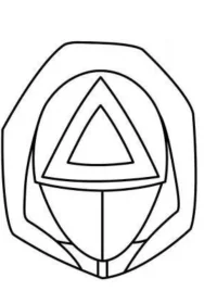 Fișă cu Squid Game de colorat p18