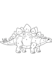 Fișă cu dinozaur de colorat p9