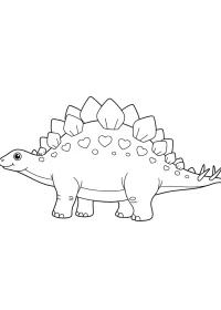 Fișă cu dinozaur de colorat p11