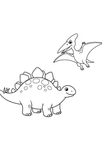 Fișă cu dinozaur de colorat p13