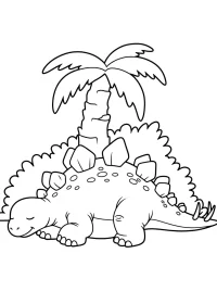 Fișă cu dinozaur de colorat p16