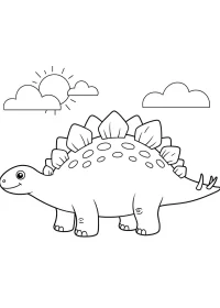 Fișă cu dinozaur de colorat p17