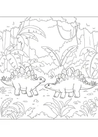 Fișă cu dinozaur de colorat p18