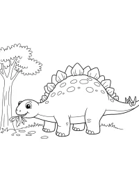 Fișă cu dinozaur de colorat p19