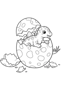 Fișă cu dinozaur de colorat p20