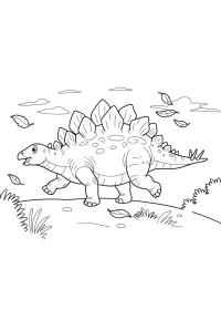 Fișă cu dinozaur de colorat p2