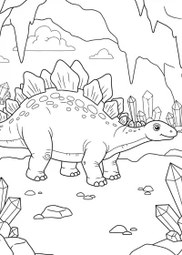 Fișă cu dinozaur de colorat p3