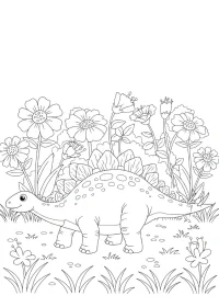 Fișă cu dinozaur de colorat p4