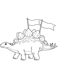 Fișă cu dinozaur de colorat p5