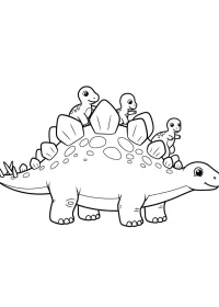 Fișă cu dinozaur de colorat p6