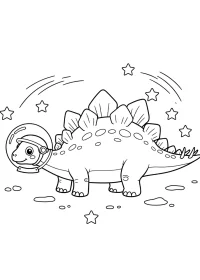 Fișă cu dinozaur de colorat p7