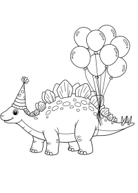 Fișă cu dinozaur de colorat p8