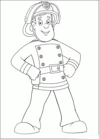Pompierul Sam de colorat p1