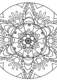Fisă de colorat cu Mandale de colorat p5