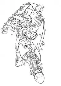 Fisă de colorat cu Action man de colorat p07