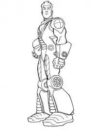 Fisă de colorat cu Action man de colorat p18