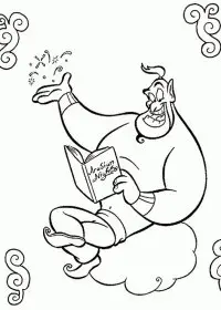 Fisă de colorat cu Aladin de colorat p08
