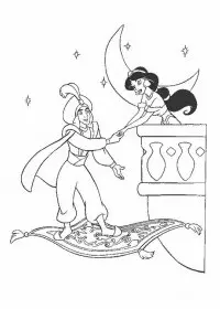 Fisă de colorat cu Aladin de colorat p10