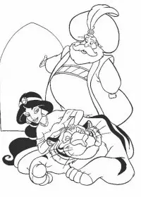 Fisă de colorat cu Aladin de colorat p11