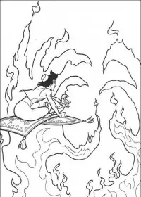 Fisă de colorat cu Aladin de colorat p13