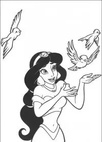 Fisă de colorat cu Aladin de colorat p15