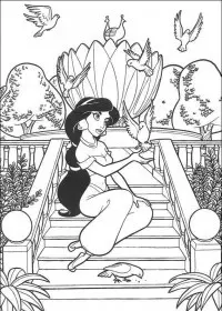 Fisă de colorat cu Aladin de colorat p18