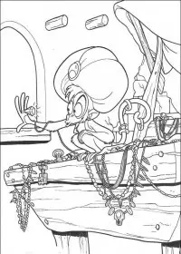 Fisă de colorat cu Aladin de colorat p29