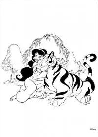 Fisă de colorat cu Aladin de colorat p41