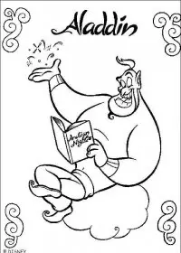 Fisă de colorat cu Aladin de colorat p46