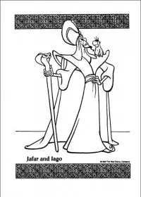 Fisă de colorat cu Aladin de colorat p51