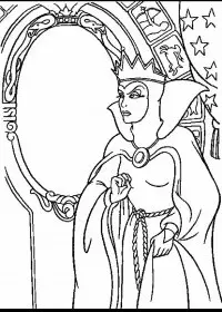 Fisă de colorat cu Alba ca zapada de colorat p02