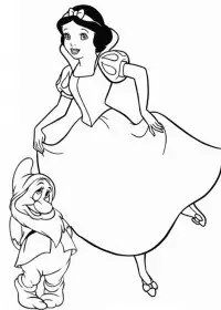 Fisă de colorat cu Alba ca zapada de colorat p04