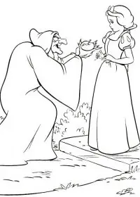 Fisă de colorat cu Alba ca zapada de colorat p09